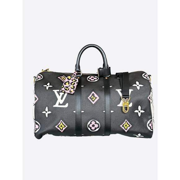 Louis Vuitton Black Wild At Heart Monogram Keepall 45 - Picture 1 of 6